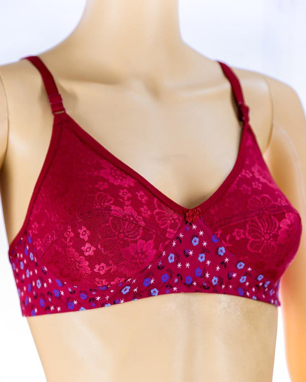 Pack of 3 Madam Bra - K-8244 - Non Padded Bra - Non Wired Bra
