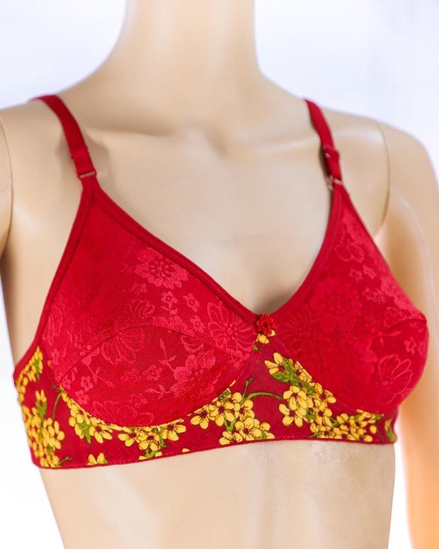 Pack of 3 Madam Bra - K-12267 - Non Padded Bra - Non Wired Bra