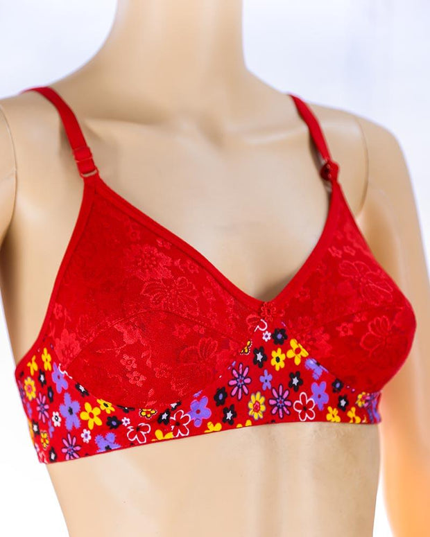 Pack of 3 Madam Bra - K-12275 - Non Padded Bra - Non Wired Bra