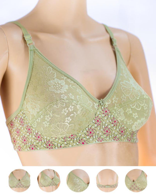 Pack of 3 Madam Bra - K-8238 - Non Padded Bra - Non Wired Bra