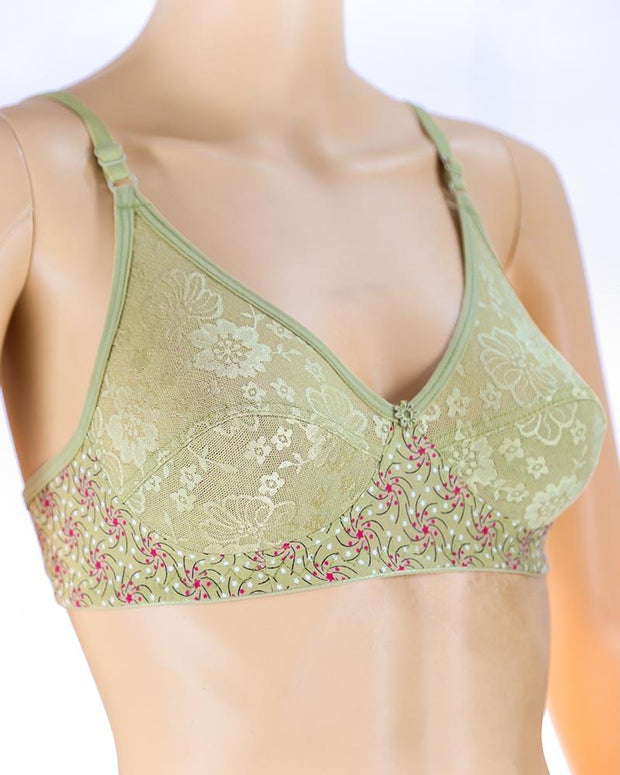 Pack of 3 Madam Bra - K-8238 - Non Padded Bra - Non Wired Bra