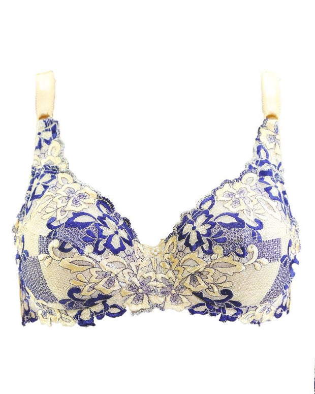 Fancy Embroidered Bra, Non Padded - Underwired Bra - Taiwan Bra - 8108