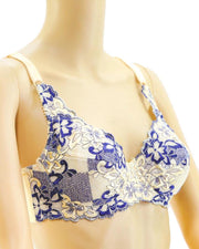 Fancy Embroidered Bra, Non Padded - Underwired Bra - Taiwan Bra - 8108