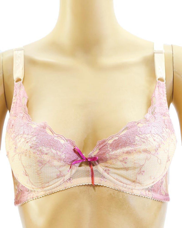 Fancy Embroidered Bra, Non Padded - Underwired Bra - Taiwan Bra - 6017
