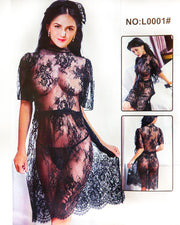 Bridal Sexy Transparent Short Lace Nighty - L0001
