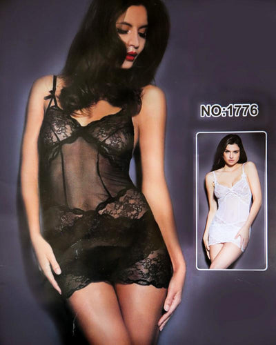 Romantic Sexy Net Short Nighty For Women - 1776