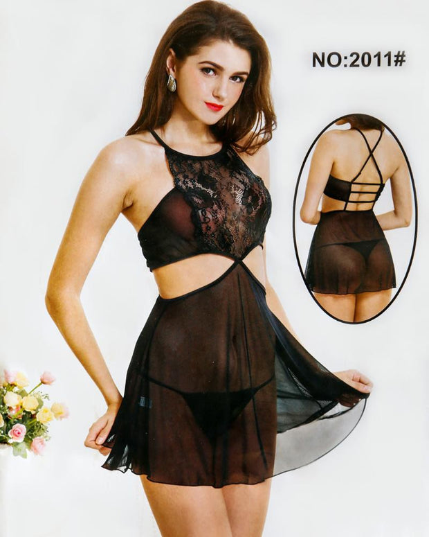Romantic Sexy Net Short Nighty - Babydoll Bridal Sexy Nighty - 2011#