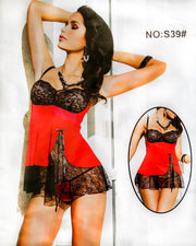 Romantic Silk Short Nighty For Women - S39