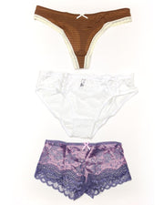 Pack of 3 Sexy Net Panty - Mix Colors & Designs