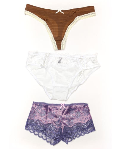 Pack of 3 Sexy Net Panty - Mix Colors & Designs