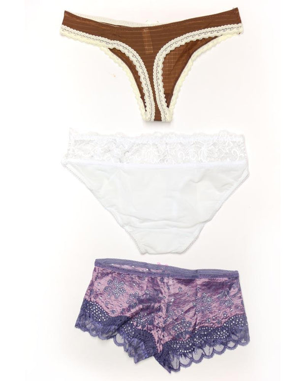 Pack of 3 Sexy Net Panty - Mix Colors & Designs