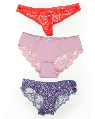 Pack of 3 Sexy Net Panty - Mix Colors & Designs