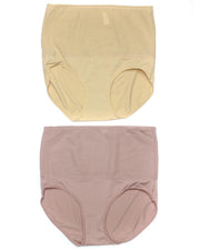 Pack of 2 High Waist Panty - SH-856 - Sisterhood - Black Skin Brown Grey