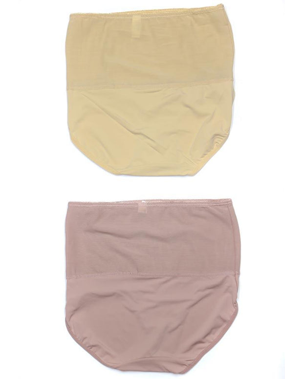 Pack of 2 High Waist Panty - SH-856 - Sisterhood - Black Skin Brown Grey