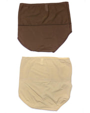 Pack of 2 High Waist Panty - SH-856 - Sisterhood - Black Skin Brown Grey
