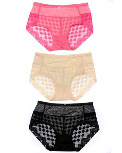 Pack of 3 Sexy Net Panty - Mix Colors-KN334