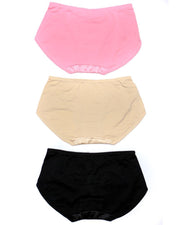 Pack of 3 Fancy Soft Cotton Panty - Mix Colors-KN335