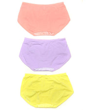 Pack of 3 Fancy Soft Cotton Panty - Mix Colors-KN335