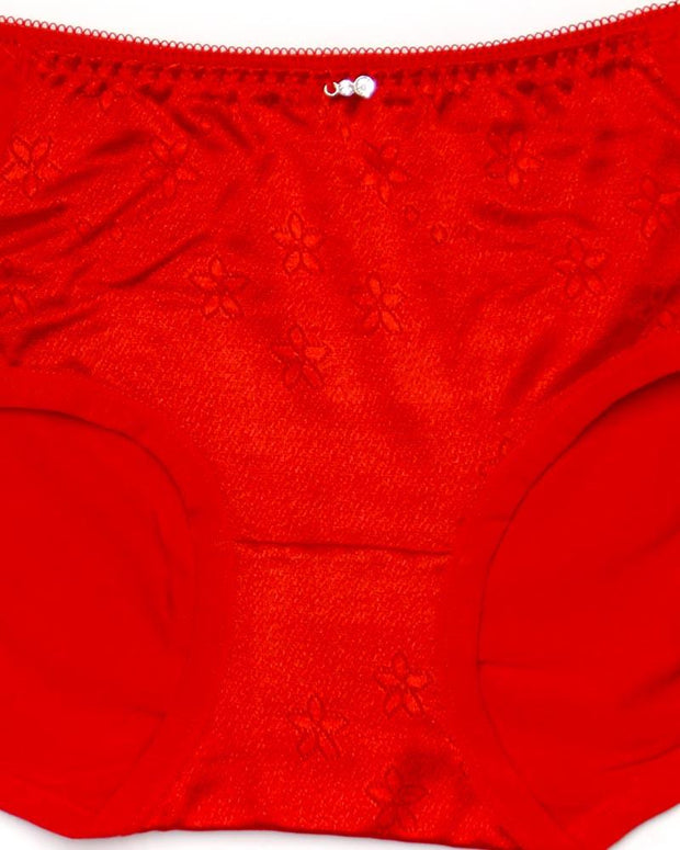 Pack of 3 Fancy Soft Cotton Panty - Mix Colors-KN335