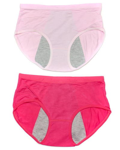 Pack Of 2 - Girls Briefs Cotton Periods Panty - Mix Colors