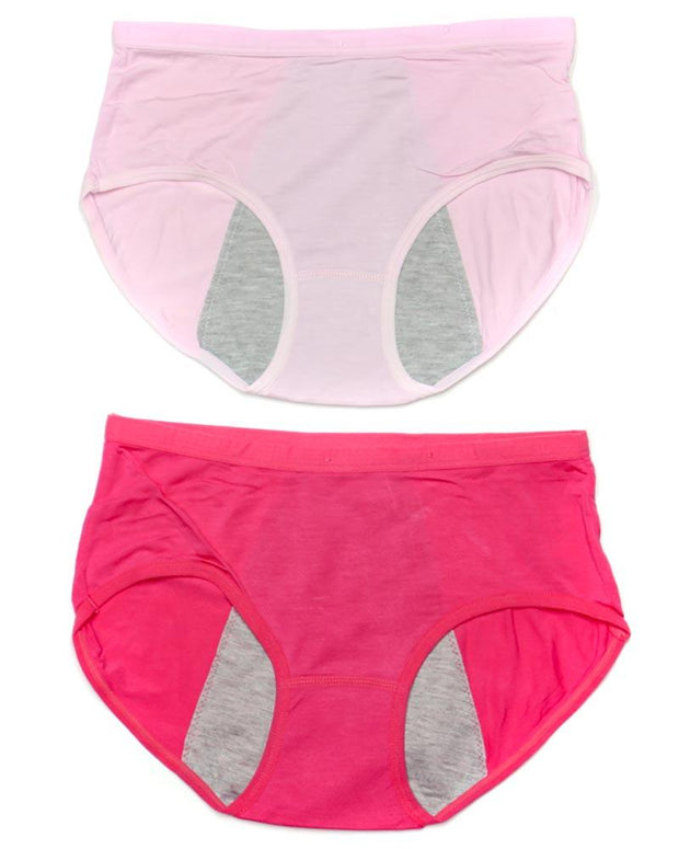 Pack Of 2 - Girls Briefs Cotton Periods Panty - Mix Colors