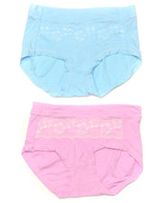 Pack of 2 Basic Soft Cotton Stretchable Panty FP-656 - Mix Colors