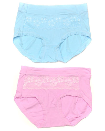 Pack of 2 Basic Soft Cotton Stretchable Panty FP-656 - Mix Colors