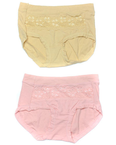 Pack of 2 Basic Soft Cotton Stretchable Panty FP-656 - Mix Colors