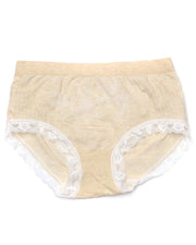 Pack of 2 Basic Soft Cotton Stretchable Lace Panty FP-657 - Mix Colors