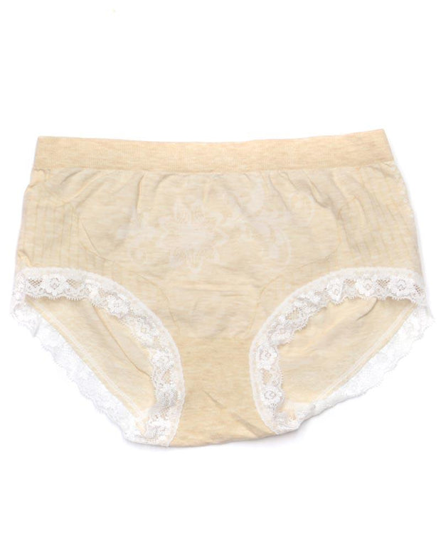 Pack of 2 Basic Soft Cotton Stretchable Lace Panty FP-657 - Mix Colors