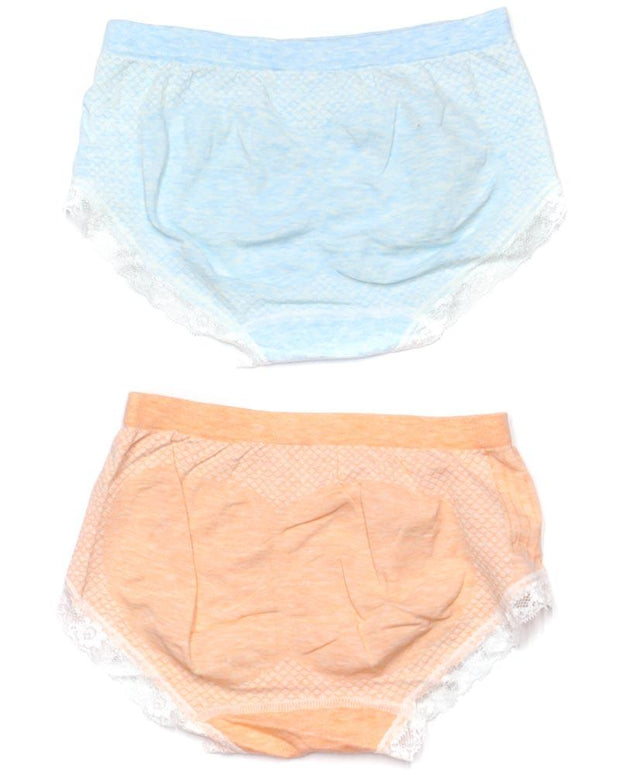 Pack of 2 Basic Soft Cotton Stretchable Lace Panty FP-657 - Mix Colors