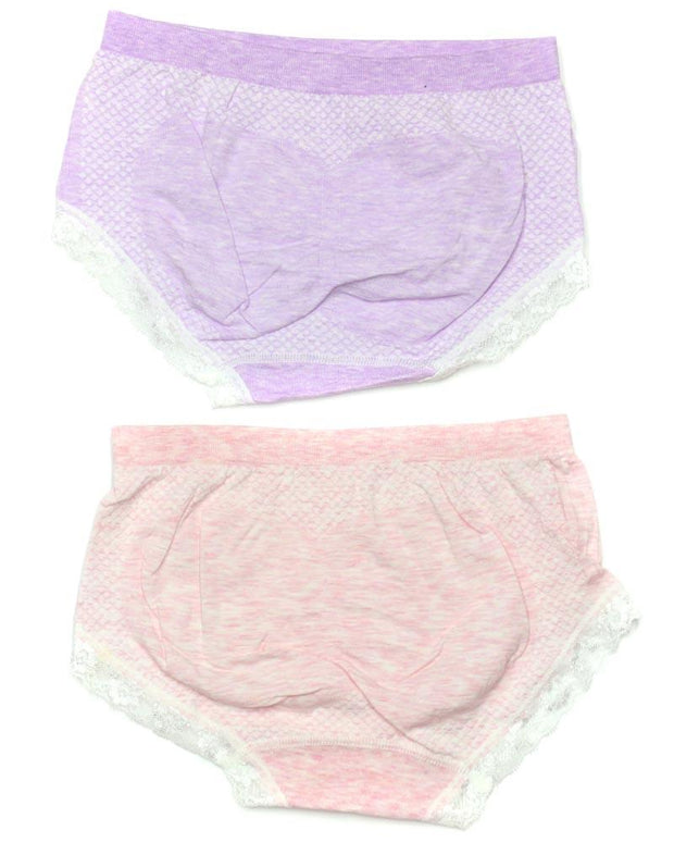 Pack of 2 Basic Soft Cotton Stretchable Lace Panty FP-657 - Mix Colors