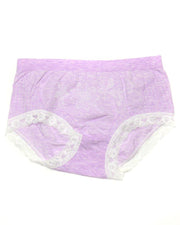Pack of 3 Basic Soft Cotton Stretchable Lace Panty FP-657 - Mix Colors