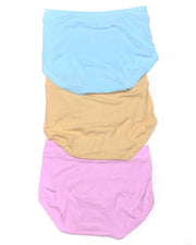 Pack of 3 Basic Soft Cotton Stretchable Panty FP-656 - Mix Colors