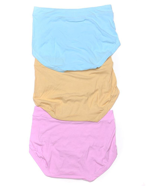 Pack of 3 Basic Soft Cotton Stretchable Panty FP-656 - Mix Colors