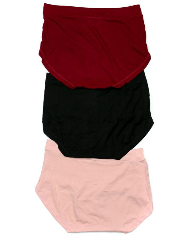 Pack of 3 Basic Soft Cotton Stretchable Panty FP-656 - Mix Colors