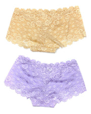 Pack of 2 Sexy Net Panty - FP-627- Peach Skin Purple