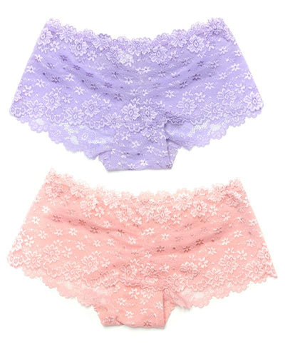 Pack of 2 Sexy Net Panty - FP-627- Peach Skin Purple