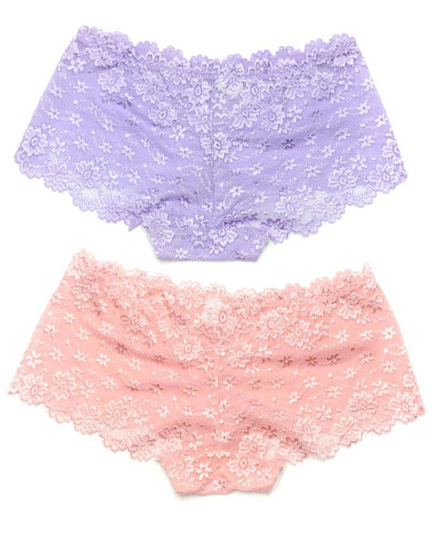 Pack of 2 Sexy Net Panty - FP-627- Peach Skin Purple