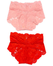 Pack of 2 Sexy Net Panty - SH-640 - Sisterhood - Black White Red Skin