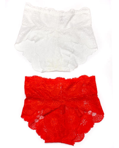 Pack of 2 Sexy Net Panty - SH-640 - Sisterhood - Black White Red Skin