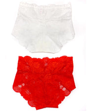 Pack of 2 Sexy Net Panty - SH-640 - Sisterhood - Black White Red Skin