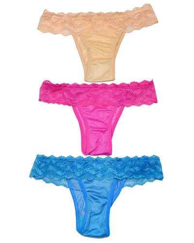 Pack of 3 Sexy Bridal Net Panty - YZF101