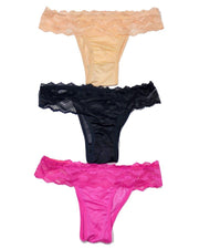 Pack of 3 Sexy Bridal Net Panty - YZF101