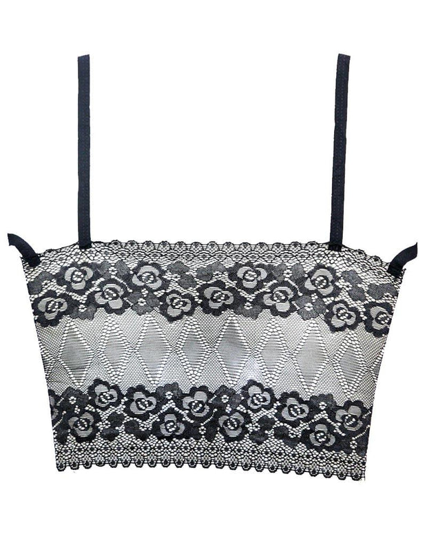 Black Net Lace Cotton Push Up Bra 6519