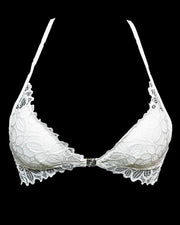 WHITE SEXY LACE FRONT OPEN FASHION PUSH UP BRA 738