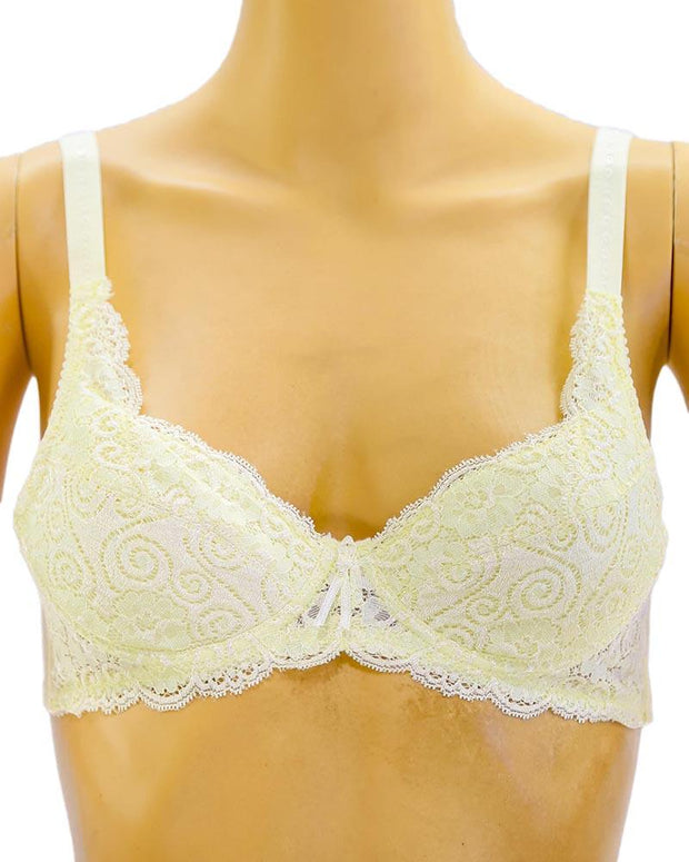 Bridal Embroidered Bra - Soft Padded Underwired Bra - Taiwan Bra - 40198