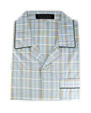 Mens Wedding Nightwear - Checkered Design Nightdress By Hy-Brow Plus High Classic
