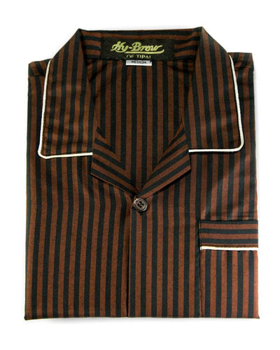 Mens Wedding Nightdress - Striped Design Nightwear By Hy-Brow Plus High Classic