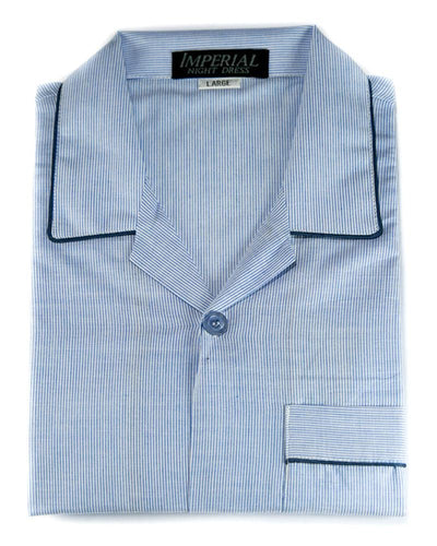 Mens Wedding Nightwear - Striped Design Nightdress By Hy-Brow Plus High Classic